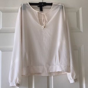 H&M Sheer White Top. Size: 8